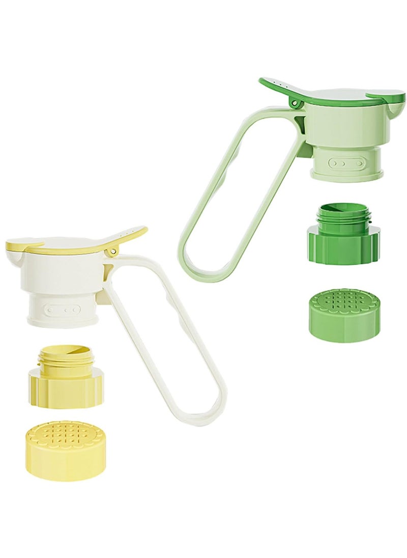 CMGTYYD 2Pcs Oil Pouring Spout Converter, Pouring Spout Attachment with Handle, Pouring Spout for Oil, Kitchen Oil Filter Dispenser, Oil Dispenser Spout, Bottle Pourer, Turn Your Bottles Into Dispensers for Oil  - Image 1