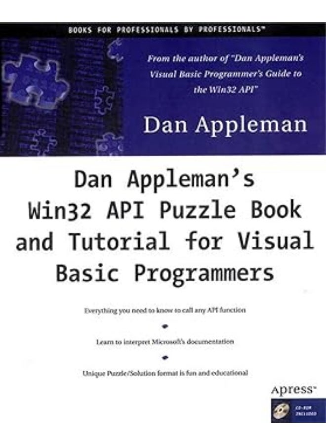 كتاب ألغاز Dan Applemans Win32 API وبرنامج تعليمي لمبرمجي Visual Basic + قرص مضغوط