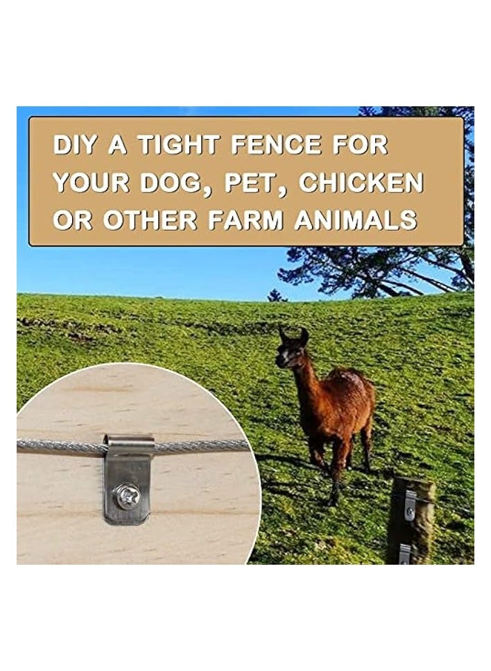 erorex 200 Pcs Solar Panel Cable Clips, Fence Wire Clamps, Photovoltaic Cable Clips, Trailer Frame Wire Clamp Clips, Stainless Steel Wire Clips for Mount 12-16 Gauge (100 Wire Buckle +100 Screws) - Image 4