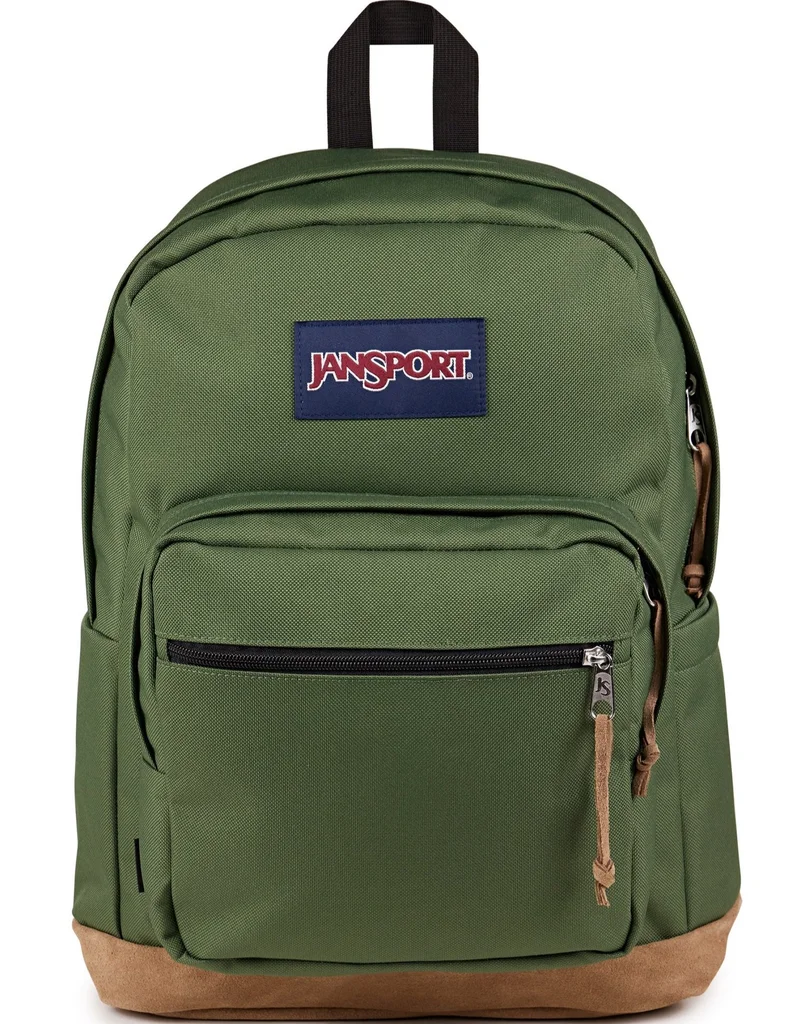 Right Pack Large Premium Fabric Unisex Laptop Backpack - Cargo Green