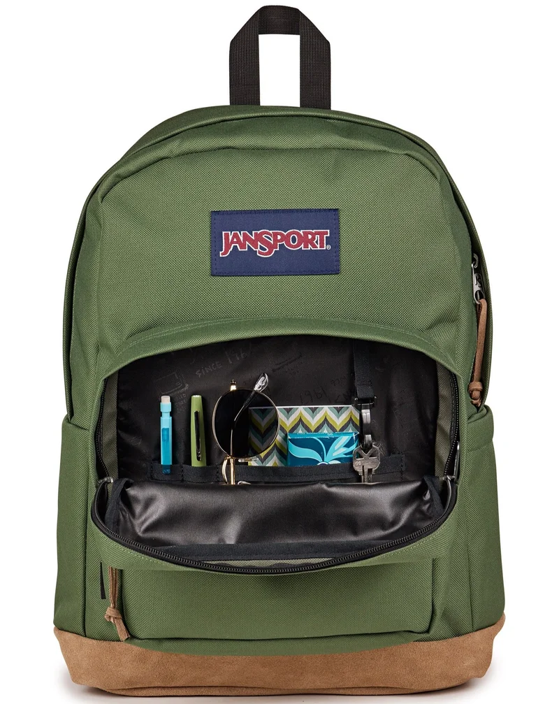 JANSPORT Right Pack Large Premium Fabric Unisex Laptop Backpack - Cargo Green