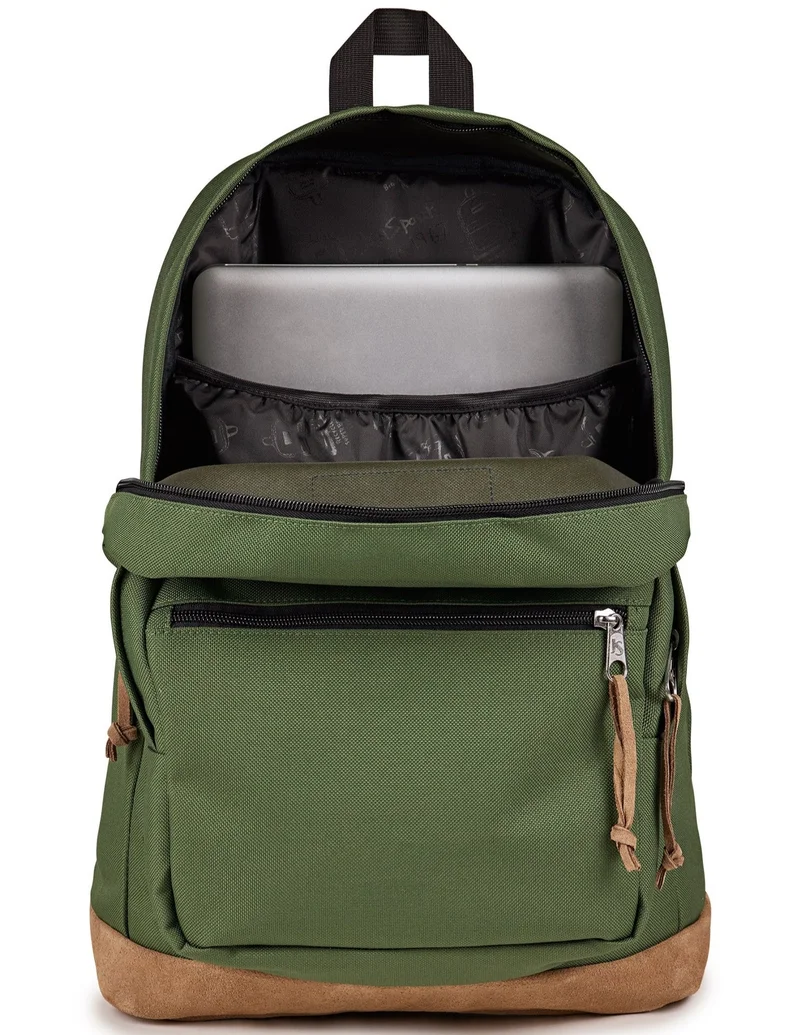JANSPORT Right Pack Large Premium Fabric Unisex Laptop Backpack - Cargo Green