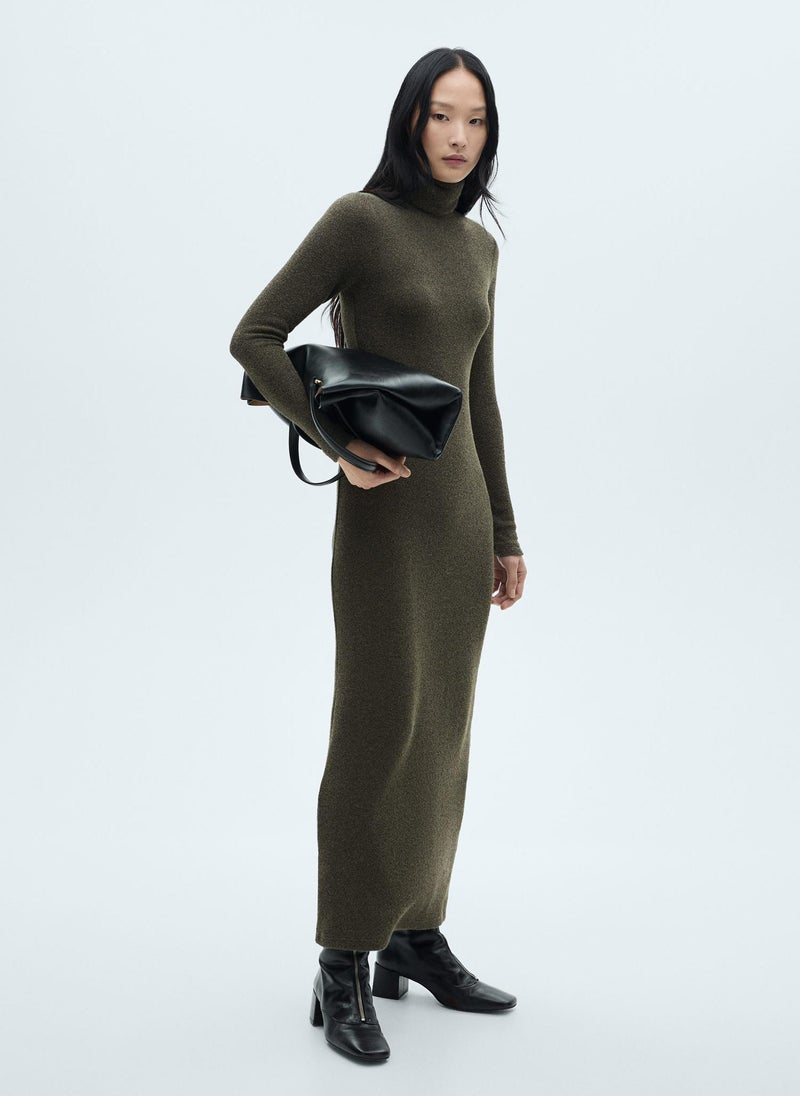 MANGO Turtleneck Knit Dress  - Image 1