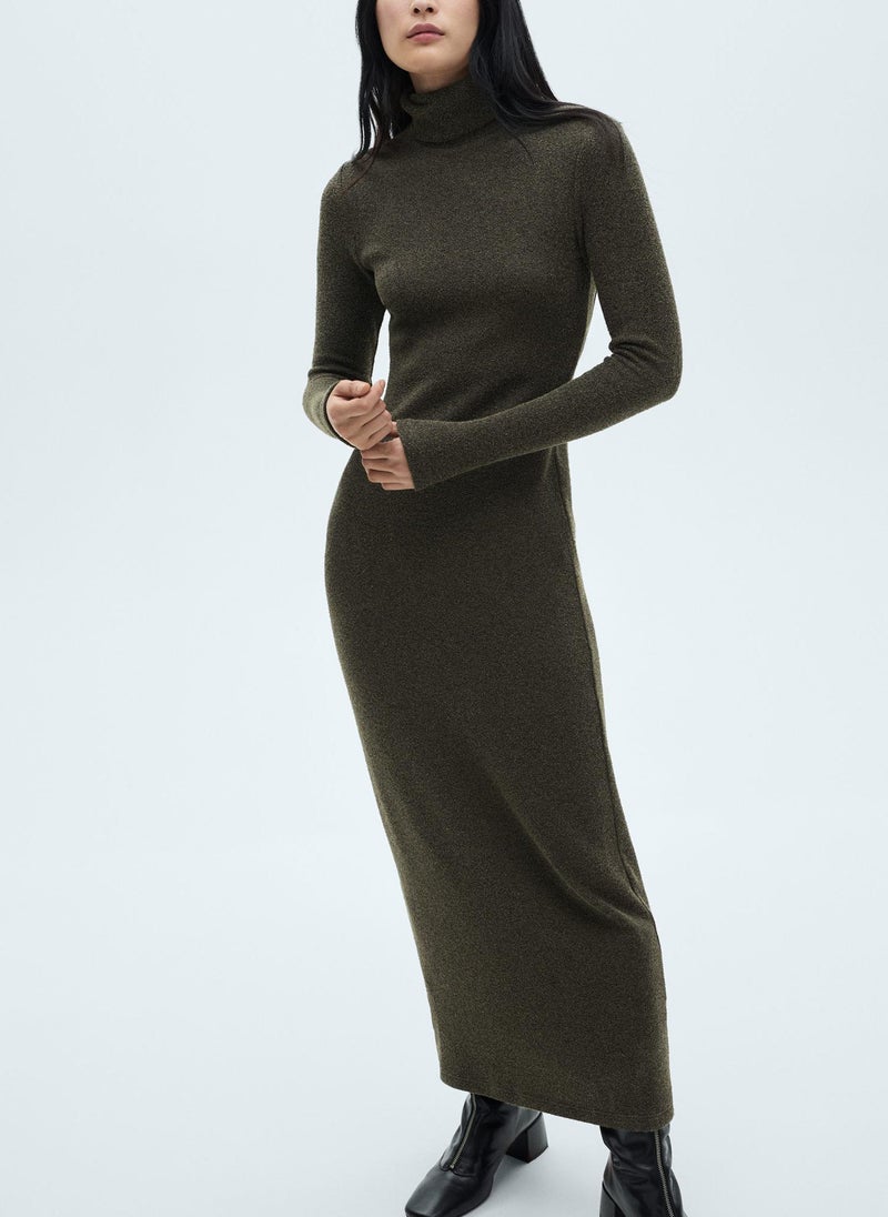 MANGO Turtleneck Knit Dress  - Image 5