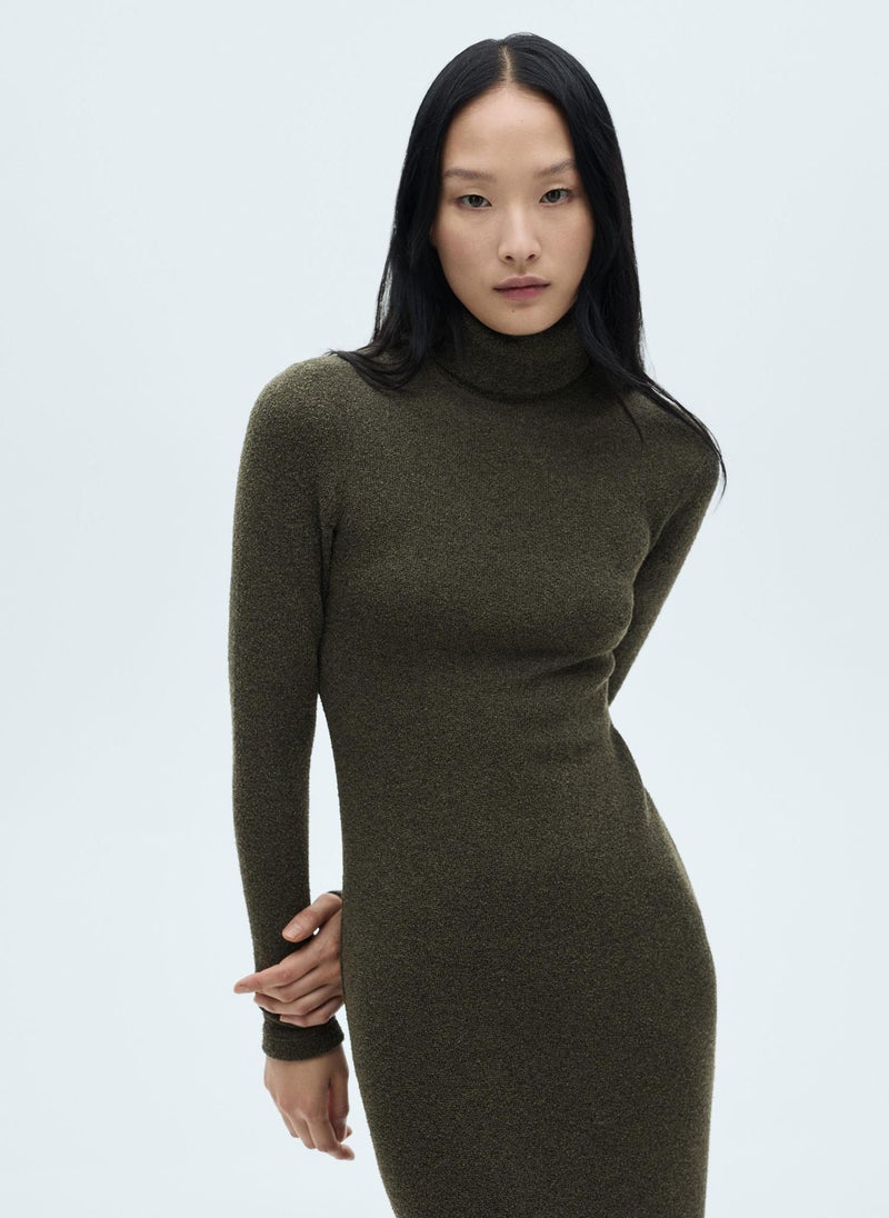 MANGO Turtleneck Knit Dress  - Image 3