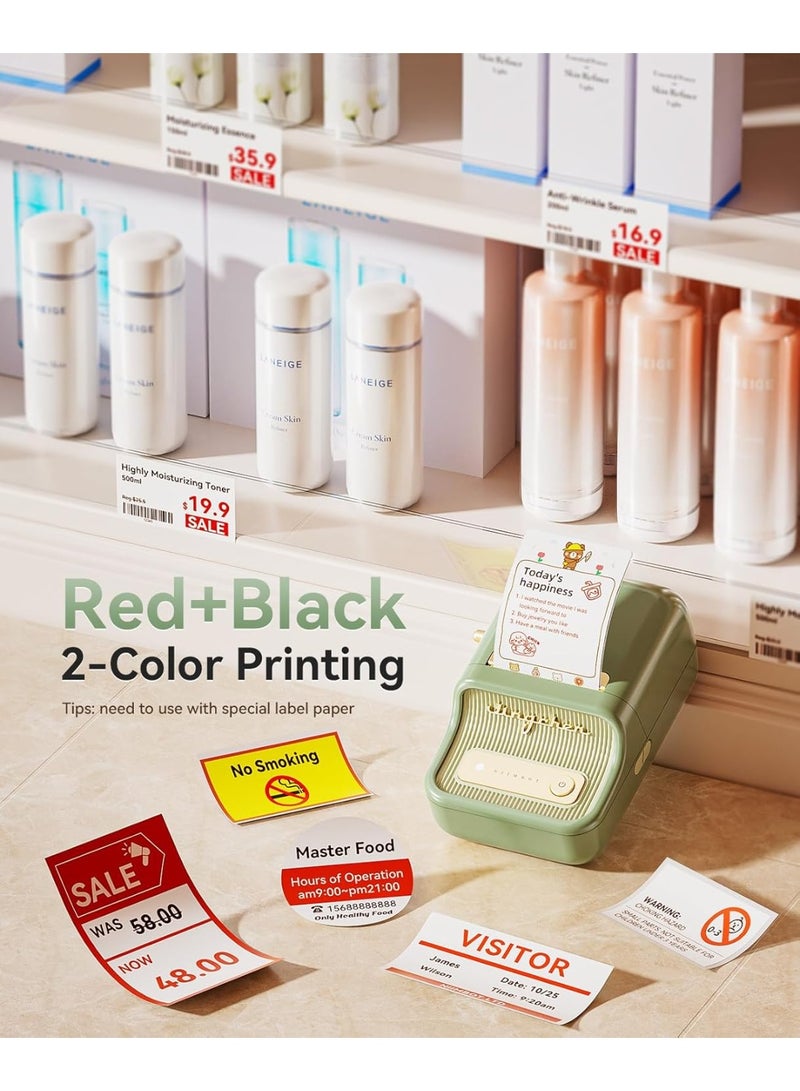 نيمبوت طابعة ملصقات بي 21 برو، طابعة ملصقات عالية الدقة 300 نقطة لكل بوصة، مثالية للملاحظات والصور ورسومات الدراسة وصانع المذكرات، 50 × 30 ملم، 230 قطعة - Image 5