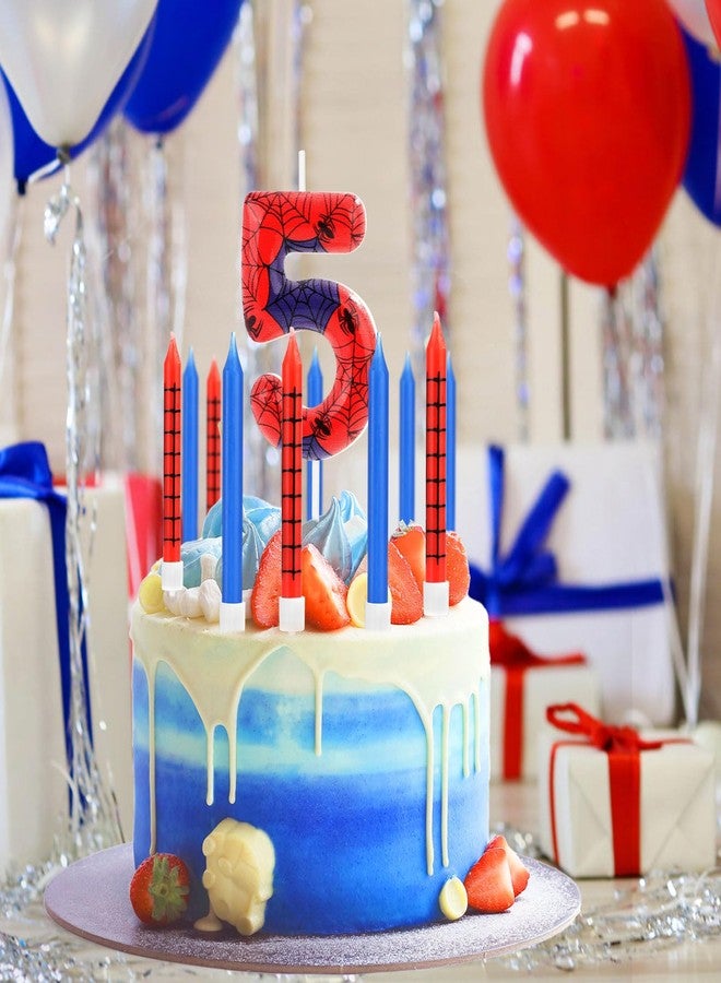 XIHIRCD 13pcs Spider Shaped Birthday Candles, Spider Themed Birthday Candles Cake Topper Candle Candles Birthday Cake Candles Numbers for Birthday Cake Decorations (5) - Image 4