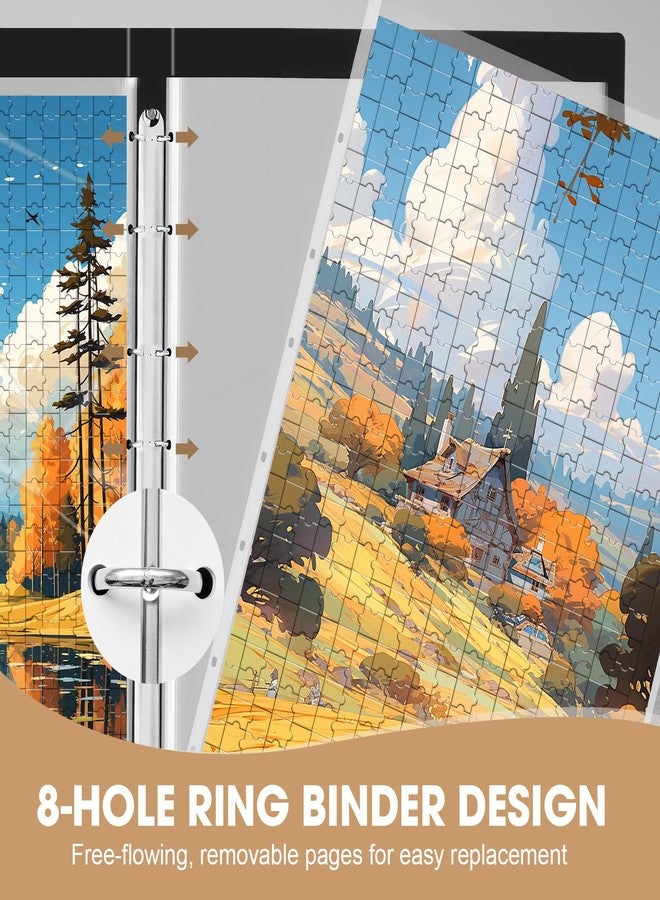 دامين حافظة ألغاز ديمين لـ 500 قطعة - حافظة ألغاز محمولة تتسع لما يصل إلى 40 لغزًا، و20 جيبًا لأفلام عالية الدقة، وحافظة ألغاز بتصميم مقبض مناسبة للكبار والصغار - Image 5