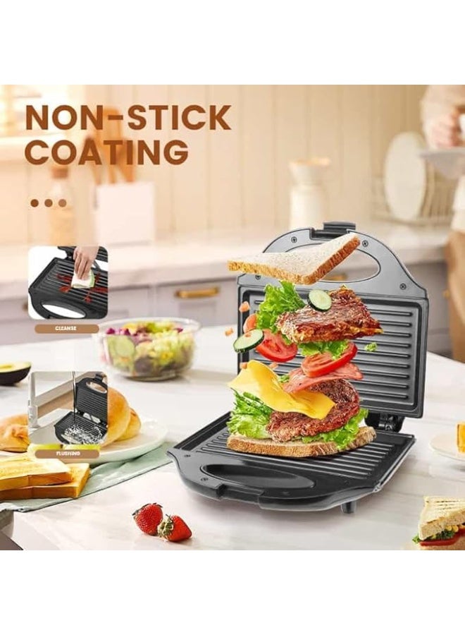 JAMAKY 1000W Sandwich Maker - Italian Technology Fixed Grill, Coated Sandwich Maker with Automatic Temperature Control JMK2006 (Length 4.9 x Width 8.5) Inch - Image 2
