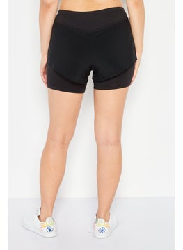 Reebok Women Sportswear Fit Training Short, Black  - Image 4
