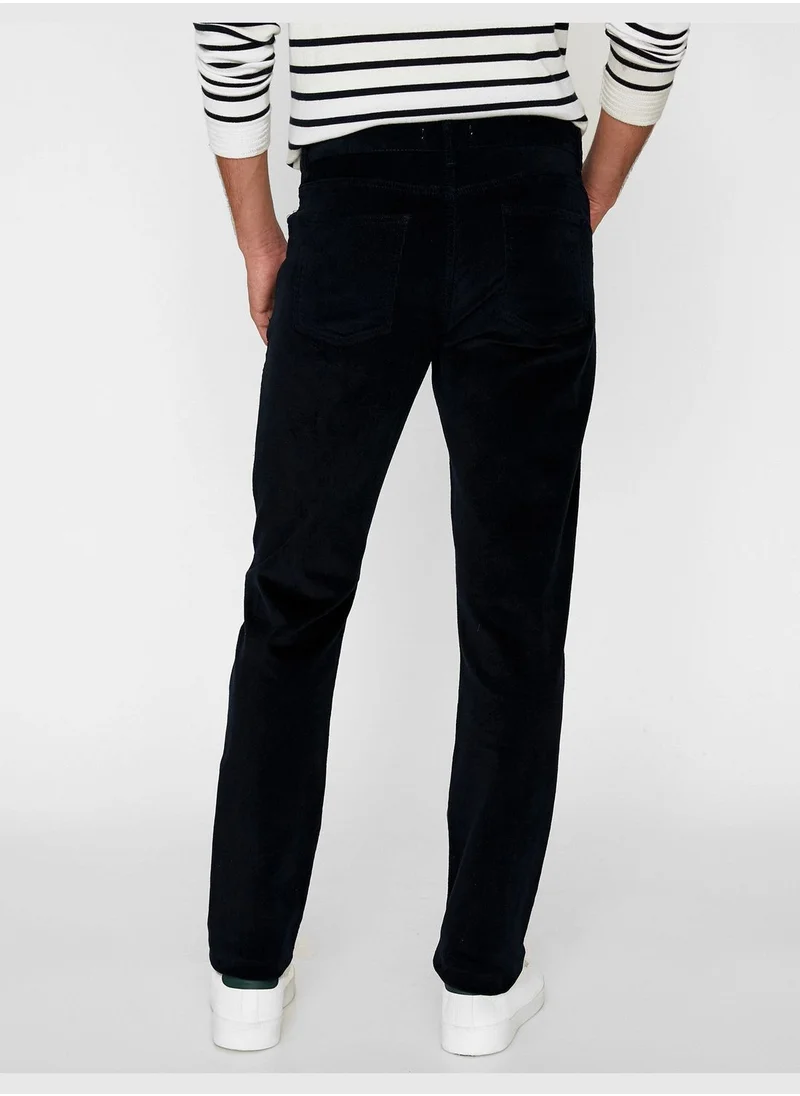 KOTON Basic Gabardine Trousers Slim Fit
