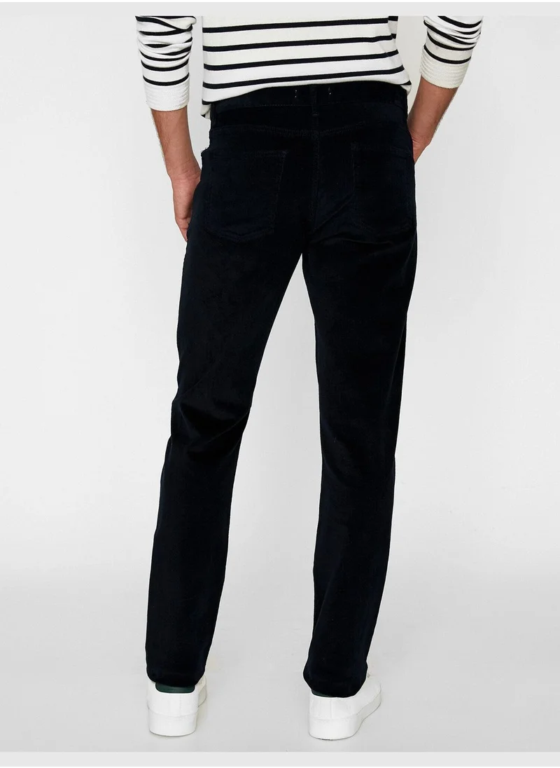 KOTON Basic Gabardine Trousers Slim Fit