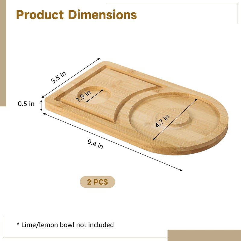 Wooden Margarita Rimming Tools, 2 Pcs, Bartender Kit, Fit Glasses to 4.7, Bowl Not Included, Ideal for, Parties - Image 5