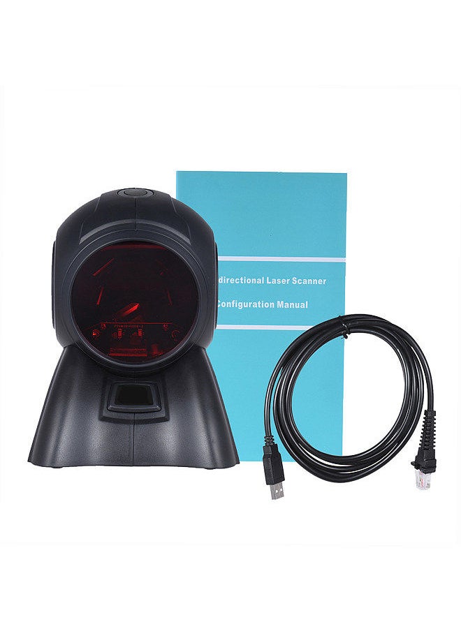 Generic Omni-directional 20 Lines 1D USB Orbit Barcode Scanner Reader Auto Scanning 1800t/s Speed 30° Adjustable Head  - Image 4