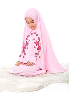 Elanesa  Girl Child Prayer Dress Star Printed Long Headscarf  - Image 3