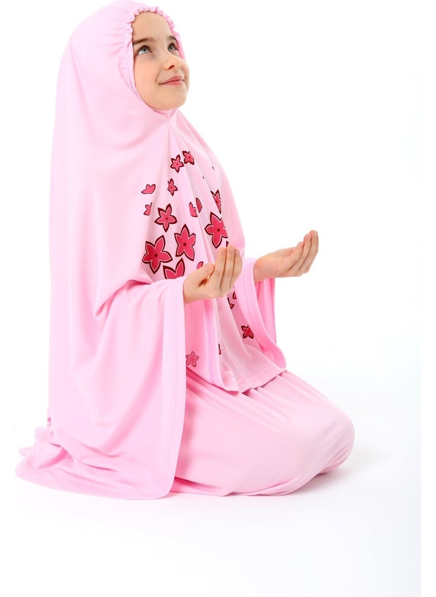Elanesa  فستان صلاة للبنات من Elanesa، حجاب طويل مطبوع عليه نجوم  - Image 5