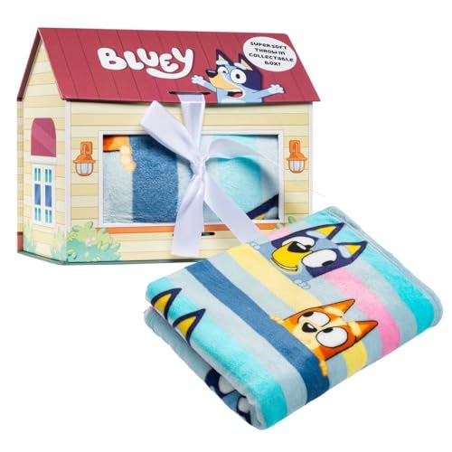 Jay Franco Bluey Throw Blanket with Gift Box Throw Measures 46 x 60 Inches Super Soft Special Edition Fleece Bedding - Image 1