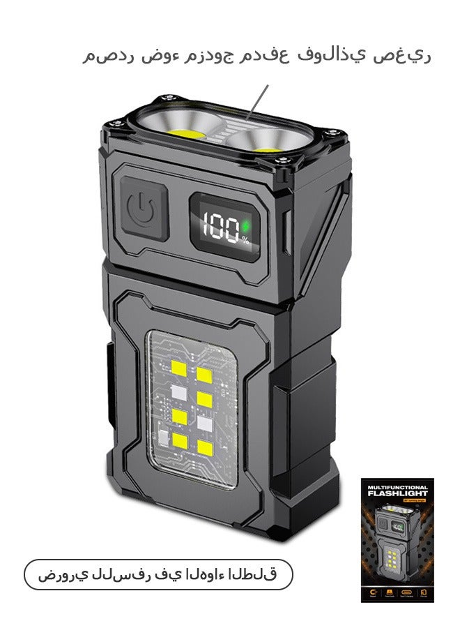 Flashlights High Lumens Rechargeable, Super Bright Flashlight with LCD Digital Display, Zoom, IPX7 Waterproof, Powerful Tactical Flashlight for Emergencies (Black) - Image 1