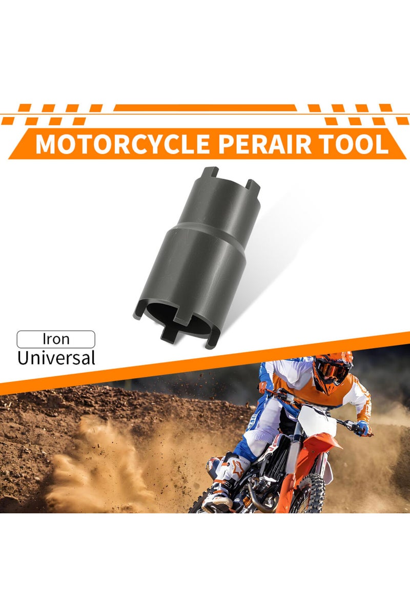 إيروريكس أداة فك صواميل الدراجات النارية، مفتاح ربط صامولة قفل القابض مزدوج الرأس أسود اللون، أدوات إصلاح الدراجات النارية لـ KTM ... - Image 1