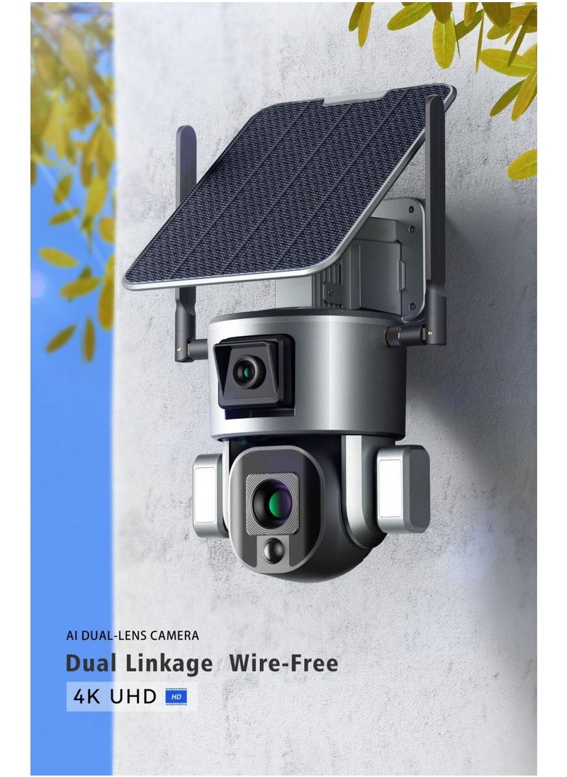 Crony D5 Wifi 4k 8mp Solar Dual Linkage Battery Pt Camera 8mp Wireless Cctv Camera  - Image 4