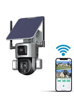 كروني كاميرا D5 Wifi 4k 8mp تعمل بالطاقة الشمسية ببطارية ربط مزدوجة، كاميرا Cctv لاسلكية 8 ميجا بيكسل  - Image 1