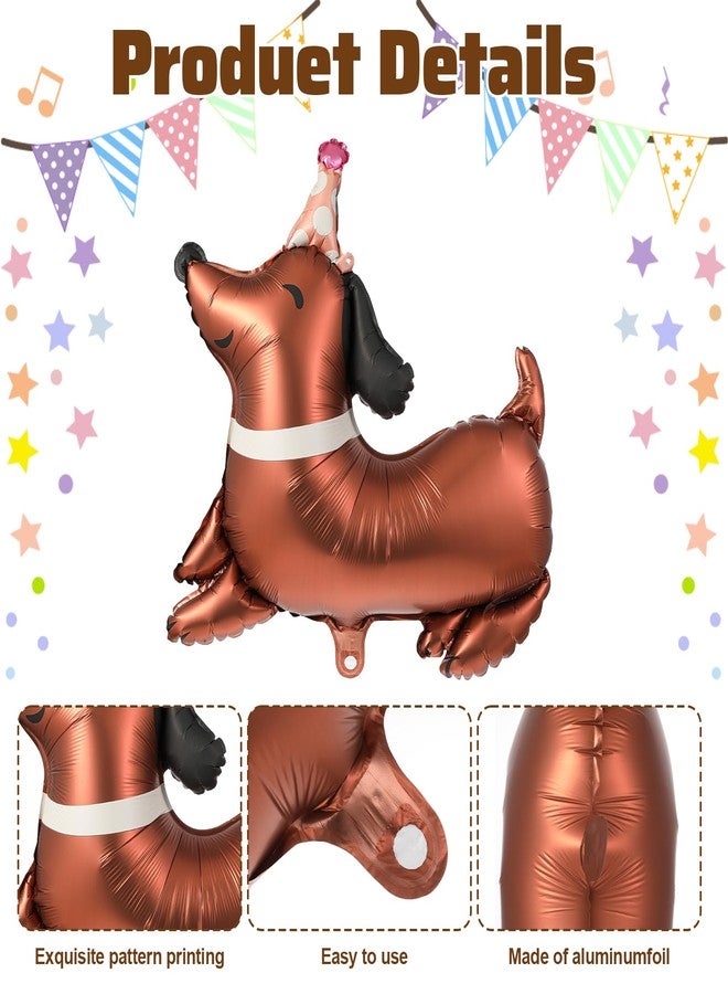 جريفوسيا مجموعة بالونات عيد ميلاد الكلاب من جريفوسيا، 6 قطع، بالونات فويل مايلر على شكل حيوانات تمشي، زينة عيد ميلاد الكلاب، لوازم حفلات الحيوانات الأليفة - Image 3