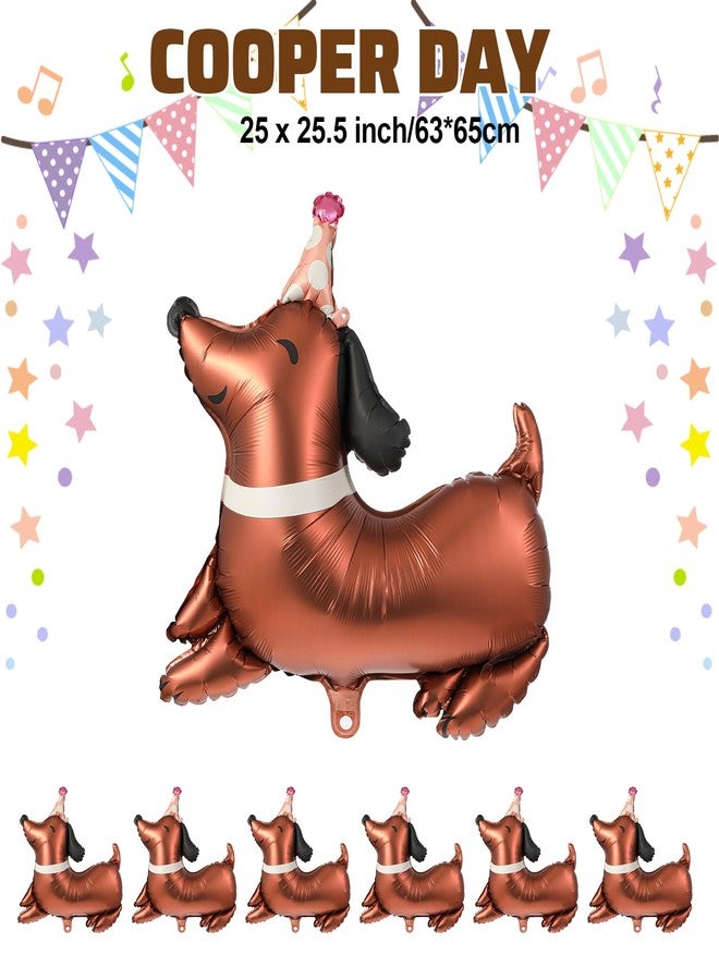 جريفوسيا مجموعة بالونات عيد ميلاد الكلاب من جريفوسيا، 6 قطع، بالونات فويل مايلر على شكل حيوانات تمشي، زينة عيد ميلاد الكلاب، لوازم حفلات الحيوانات الأليفة - Image 2