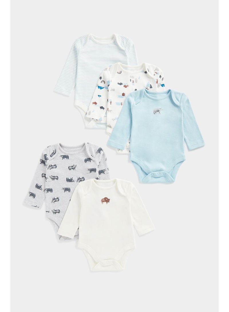 mothercare Infant 4 Pack Assorted Bodysuits - Image 1