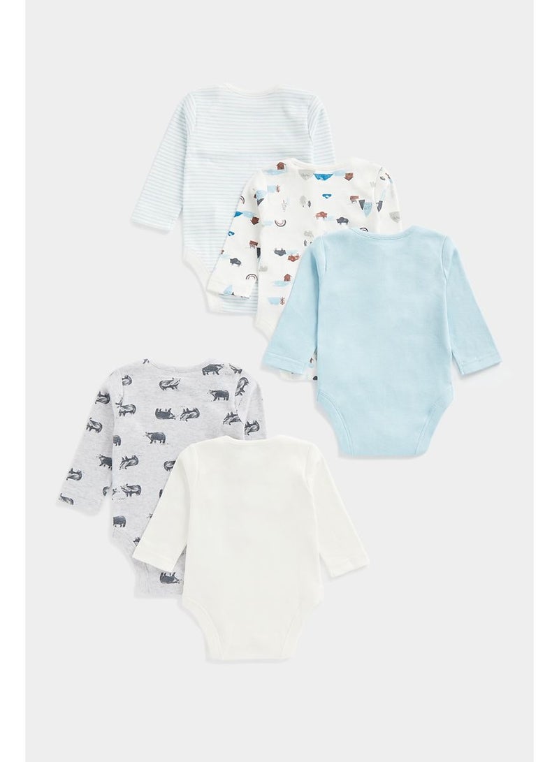 mothercare Infant 4 Pack Assorted Bodysuits - Image 2