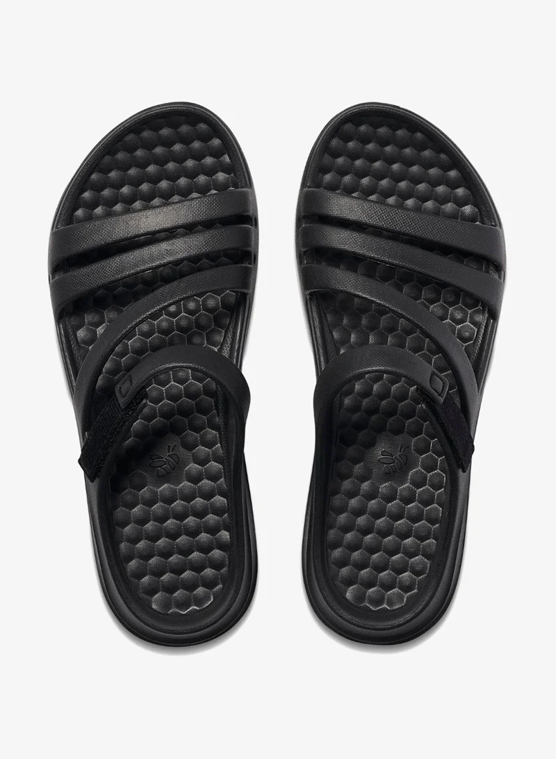 Joybees Solid Black/Black Lakeshore Sandal for Women | Best Price UAE