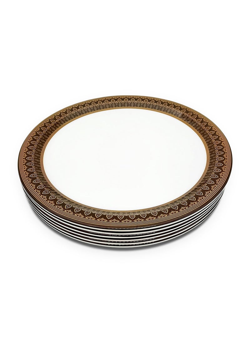 Superware Superware | Pure Melamine | Small Plate Set – Royal Golden Brown 7.5” (6 nos.) | Stain Free, Glazed Finish  - Image 5