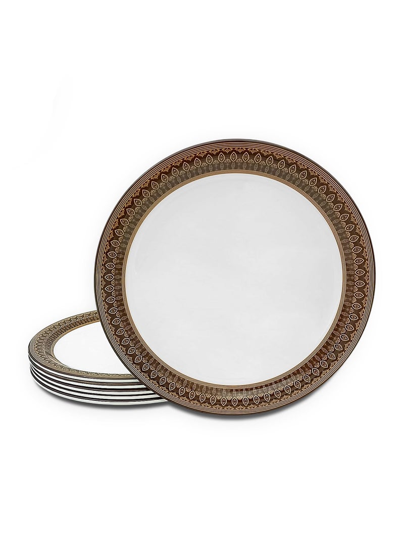 Superware Superware | Pure Melamine | Small Plate Set – Royal Golden Brown 7.5” (6 nos.) | Stain Free, Glazed Finish  - Image 4