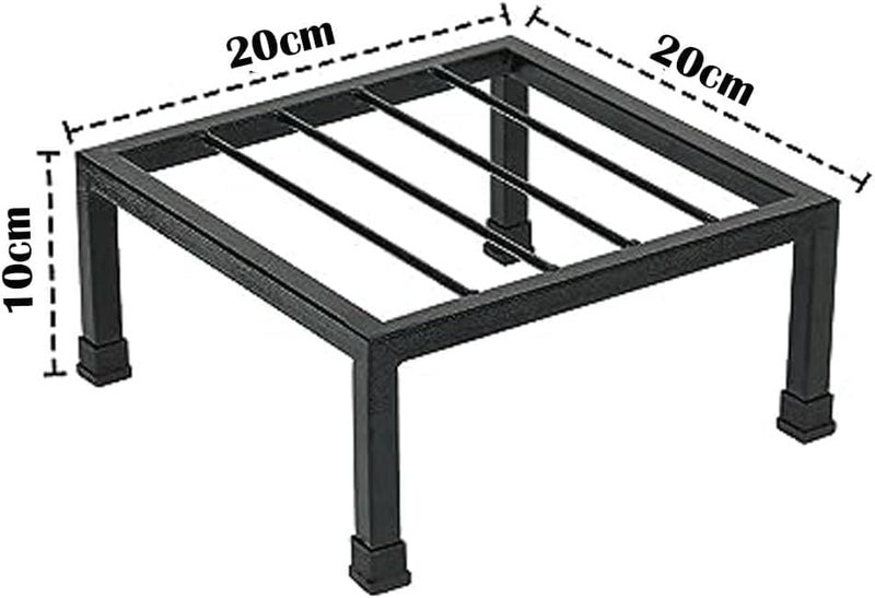 TechSrmaji Metal Havey Plant Stand for Balcony, Set of 4 Pot Stand for Outdoor Plants / Indoor Pot Stands plant of Heavy Duty, Rust Free Iron, Indoor Outdoor Plant Stand, Gamla Stand (Black) - Image 5