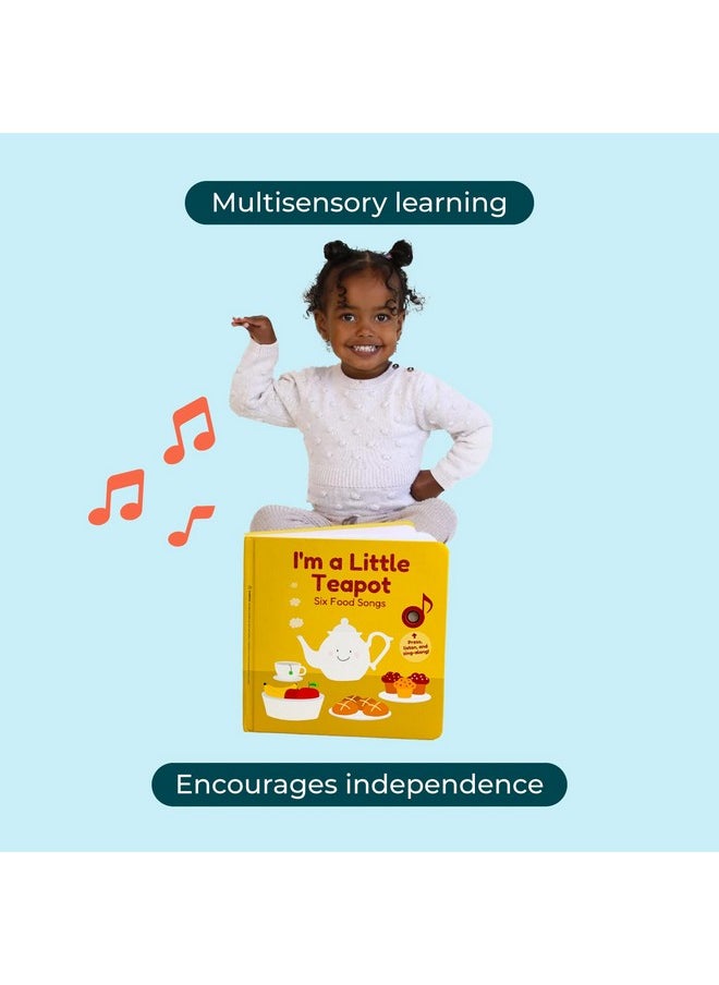 Cali's Books 'I'M A Little Teapot' Interactive Musical Book For Toddlers 1 3, Books For 1 Year Old With Six Nursery Rhymes About Food Sound Book For Toddlers  - Image 4