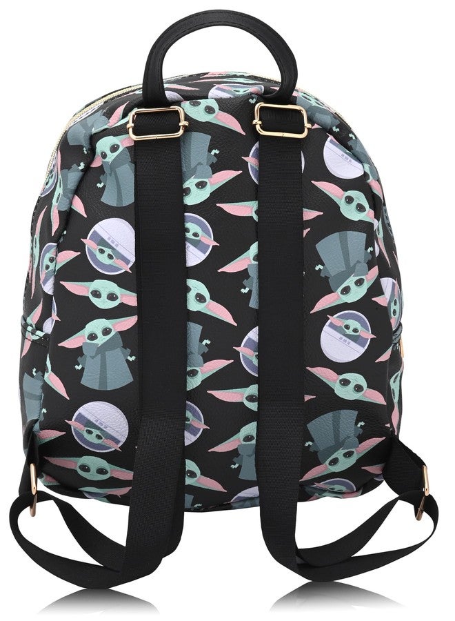 Fast Forward Star Wars Baby Yoda Backpack for Women, Men, Unisex | Grogu Cute PU Leather 10" Mini Backpack Purse Shoulder Purse | Baby Yoda Bag and Accessories - Image 3