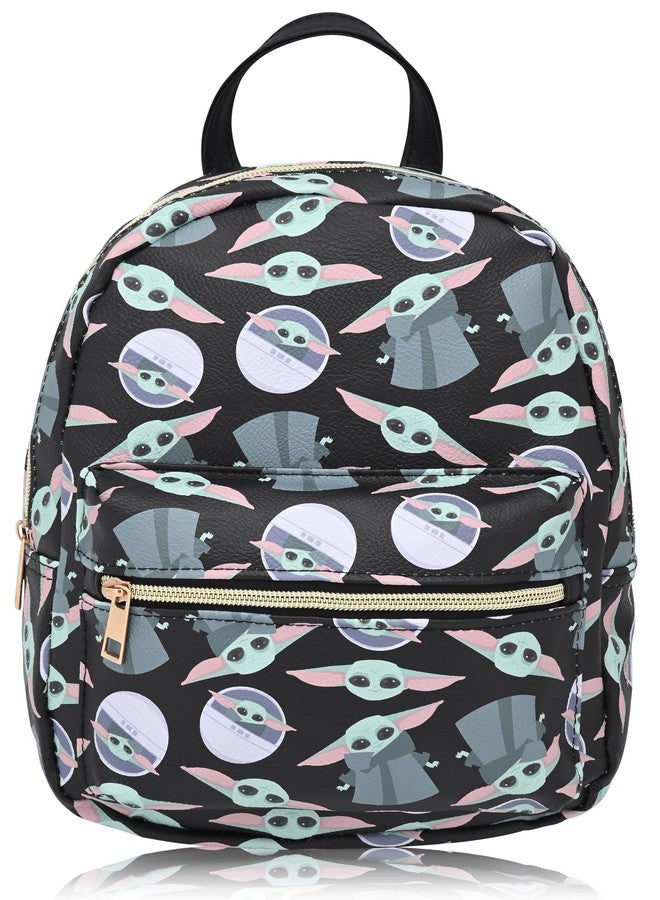 Fast Forward Star Wars Baby Yoda Backpack for Women, Men, Unisex | Grogu Cute PU Leather 10" Mini Backpack Purse Shoulder Purse | Baby Yoda Bag and Accessories - Image 1