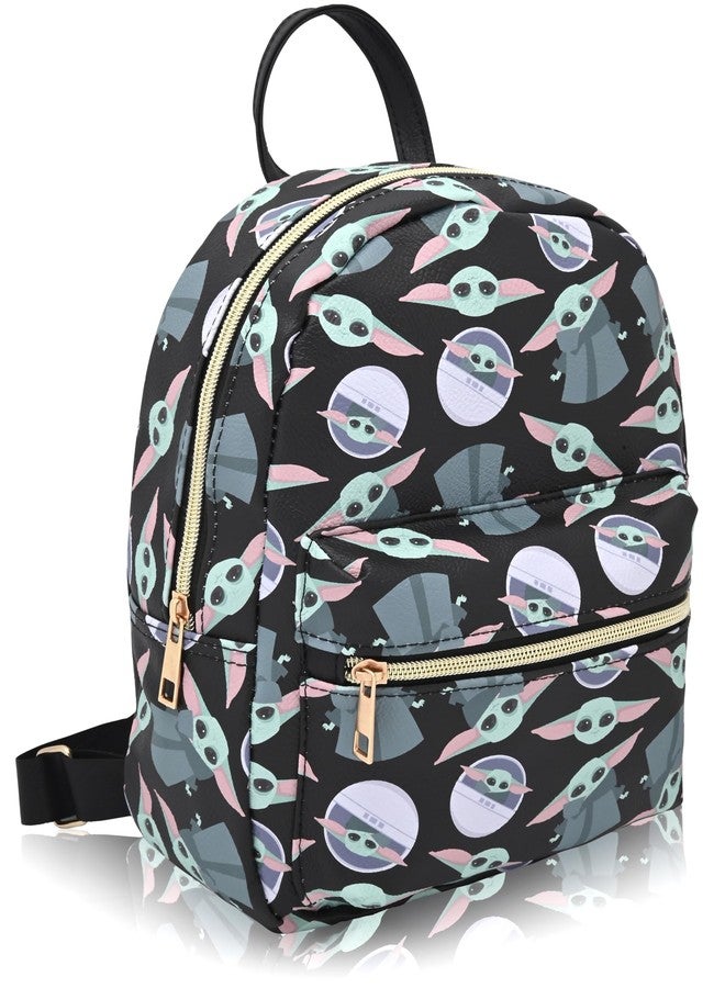 Fast Forward Star Wars Baby Yoda Backpack for Women, Men, Unisex | Grogu Cute PU Leather 10" Mini Backpack Purse Shoulder Purse | Baby Yoda Bag and Accessories - Image 2