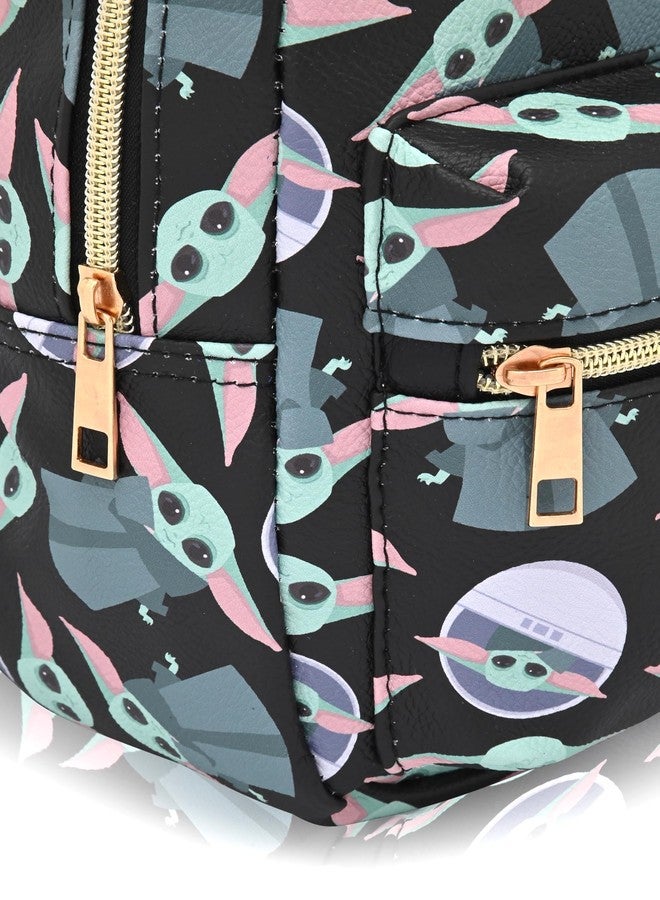 Fast Forward Star Wars Baby Yoda Backpack for Women, Men, Unisex | Grogu Cute PU Leather 10" Mini Backpack Purse Shoulder Purse | Baby Yoda Bag and Accessories - Image 4