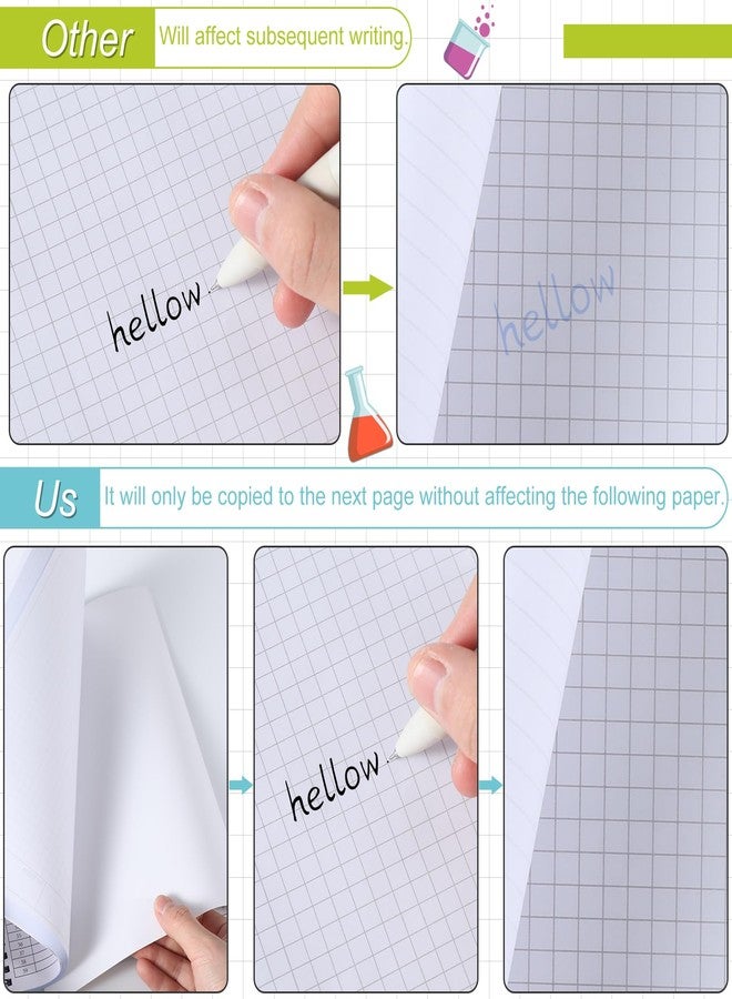 Noveread 4 Pcs Carbonless Lab Notebook 8.5" x 11" Student Laboratory Notebook 50 Sets of duplicate Pages 100 Sheets Total Perforated Scientific Grid Pages with Clear Cover and Spiral Bound - Image 4