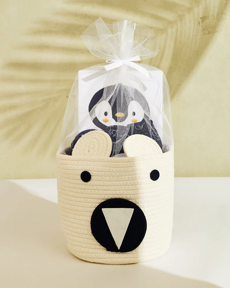 REDTAG Baby Navy And Ivory Penguin Gift Set 7 Piece