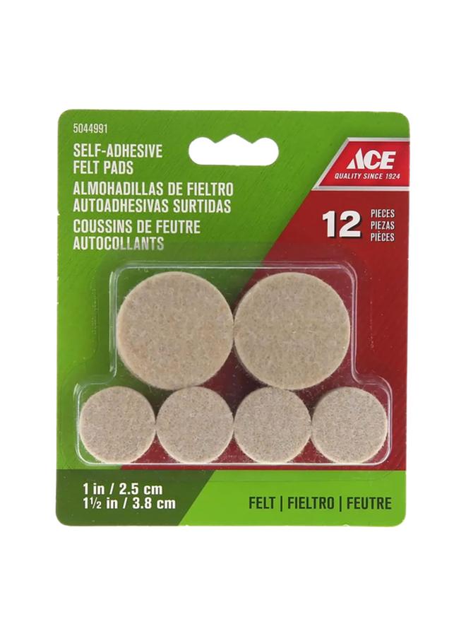 ACE Self-Adhesive Heavy-Duty Easy Installing Round Protective Felt Pads Beige - Image 1