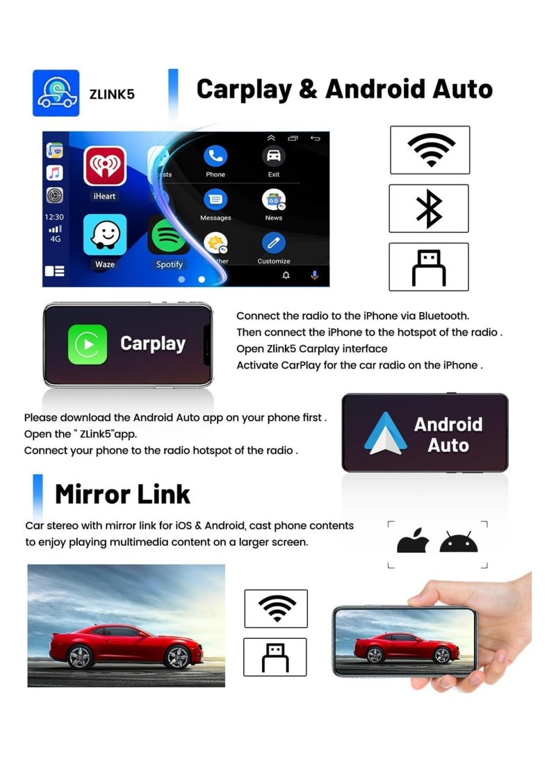 SHEZA STAR Android Car Stereo for Nissan Altima 2008 2009 2010 2011 2012 6GB RAM 128GB ROM 9 Inch Apple Carplay, MirrorLink WiFi BT, DSP IPS Touch Screen with AHD Camera Automatic AC  - Image 2