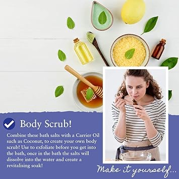 Absolute Aromas Detox Epsom Bath Salts 575g Magnesium Sulphate Infused with 100 Pure Juniperberry Geranium Palmarosa Grapefruit and Cedarwood Oils Essential Oils - Image 3