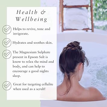 Absolute Aromas Detox Epsom Bath Salts 575g Magnesium Sulphate Infused with 100 Pure Juniperberry Geranium Palmarosa Grapefruit and Cedarwood Oils Essential Oils - Image 4