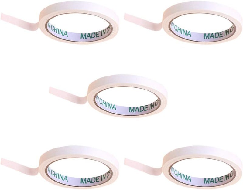 كلاراكو شريط لاصق من Klarako مكون من 5 لفات، شريط لاصق، شريط للرسامين، ديكورات للأطفال، فرش طلاء، ملصقات منزلية الصنع، شريط للحرف اليدوية، ملصق فجوة، مواد اصنعها بنفسك، موزع قابل للإزالة، لوازم تعليمية، شريط ورقي - Image 1