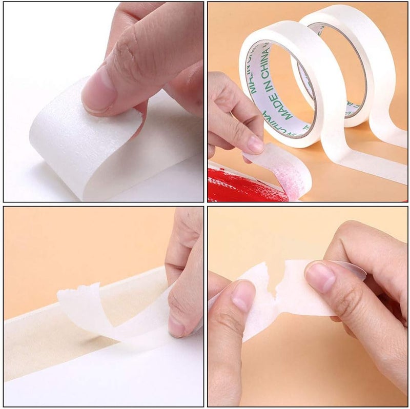 كلاراكو شريط لاصق من Klarako مكون من 5 لفات، شريط لاصق، شريط للرسامين، ديكورات للأطفال، فرش طلاء، ملصقات منزلية الصنع، شريط للحرف اليدوية، ملصق فجوة، مواد اصنعها بنفسك، موزع قابل للإزالة، لوازم تعليمية، شريط ورقي - Image 2