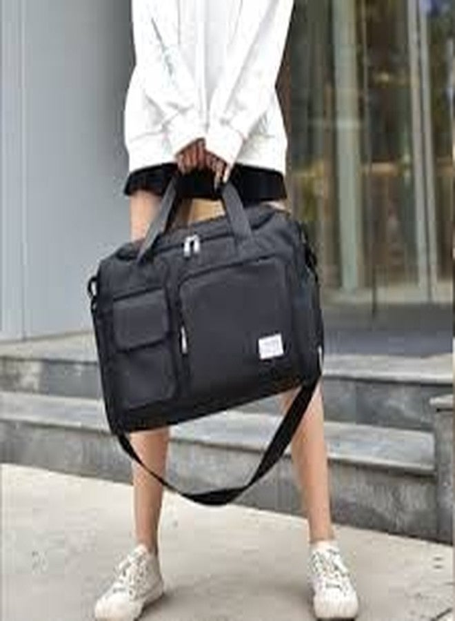 KINDRED Large Capacity Travel Duffel Bag, Travel Lightweight Waterproof Carry On Luggage Bags Multi Functional Bag Gym, Dry and Wet Separation Foldable Travel Duffel Bag for Women. (Black Gym Bag) - Image 2