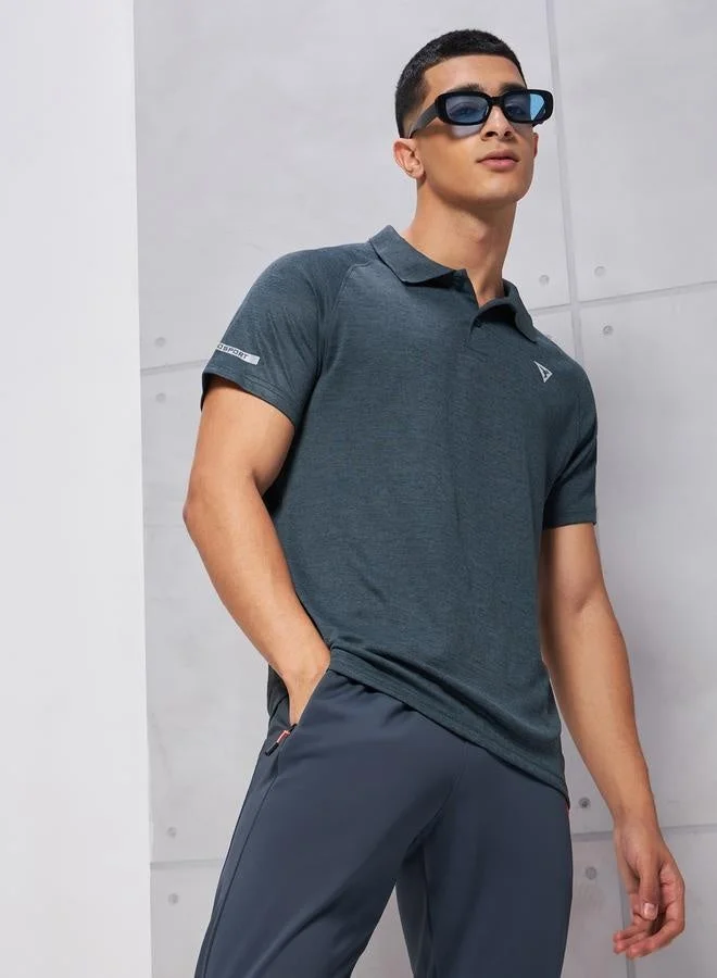 Technosport Solid Short Sleeve Polo T-Shirt