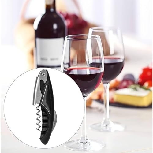 Prostuff.in® Bottle Openers, Wine Bottle Opener Kit for Beer, 3-in-1 Multi-Purpose Premium Stainless Steel Corkscrew Manual Wine Key Bottle Openers, 13.5L x 3.7Wcm, Multicolour, 1pc, - Image 3