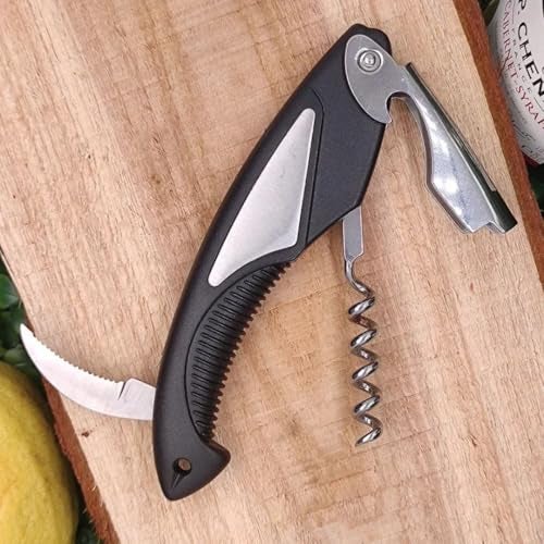Prostuff.in® Bottle Openers, Wine Bottle Opener Kit for Beer, 3-in-1 Multi-Purpose Premium Stainless Steel Corkscrew Manual Wine Key Bottle Openers, 13.5L x 3.7Wcm, Multicolour, 1pc, - Image 4